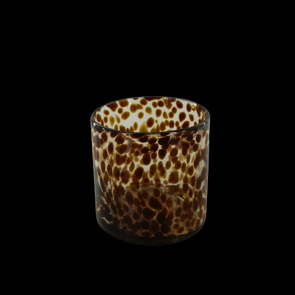 Quis, Candle holder, dia14,5xH14,5cm, White/Brown